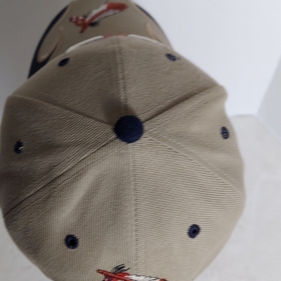 Texas Head Wear Western Native American Inspired Tan Baseball Cap with appliques - Picture 8 of 10